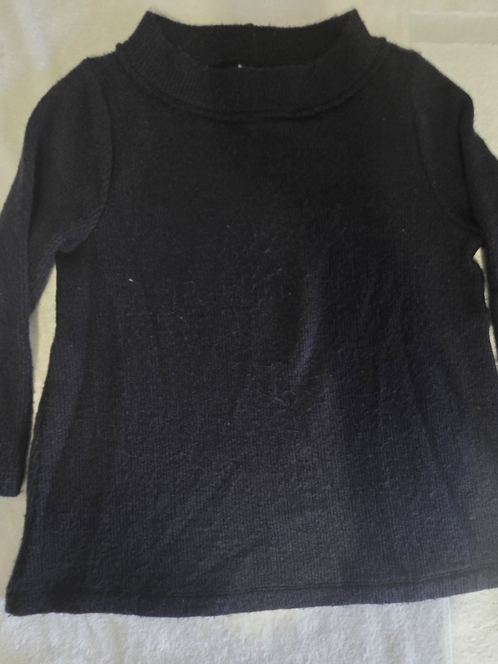 LOFT Black Ribbed Knit Sweater